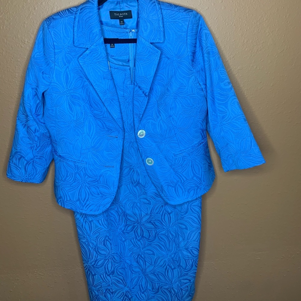 Beautiful blue two piece dress and jacket